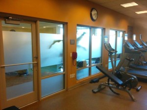 Work Out Room with Privacy Window Film